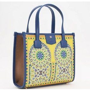 Gunas New York Mini Tote with Crossbody Strap - Oasis Turkish Hamaam Bag